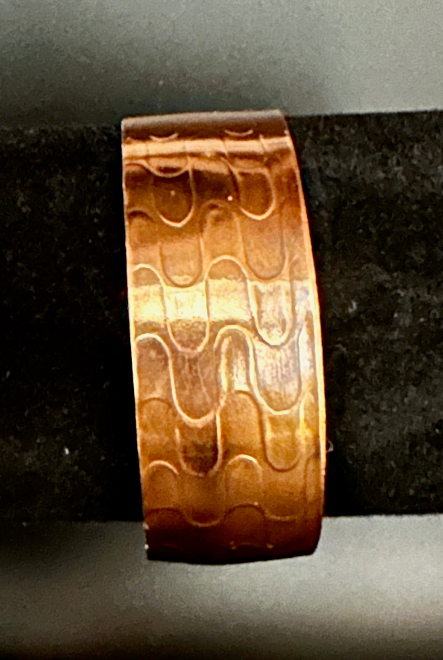 Copper Cuff Bracelet - Scales Patina