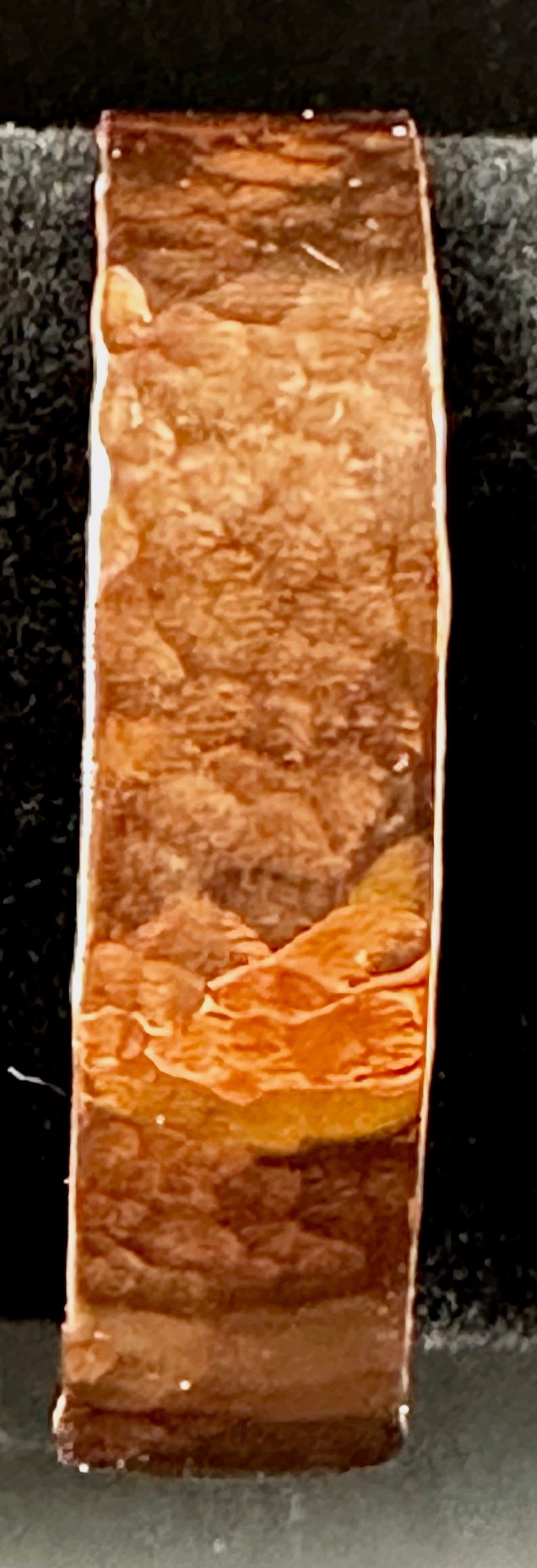 1/2 Inch Copper Cuff Bracelet - Hammered