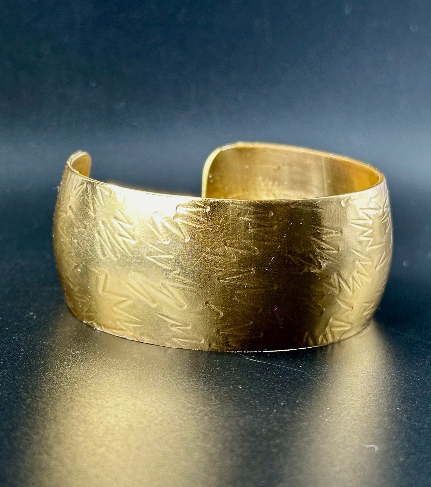 Brass Cuff Bracelet - Electricity