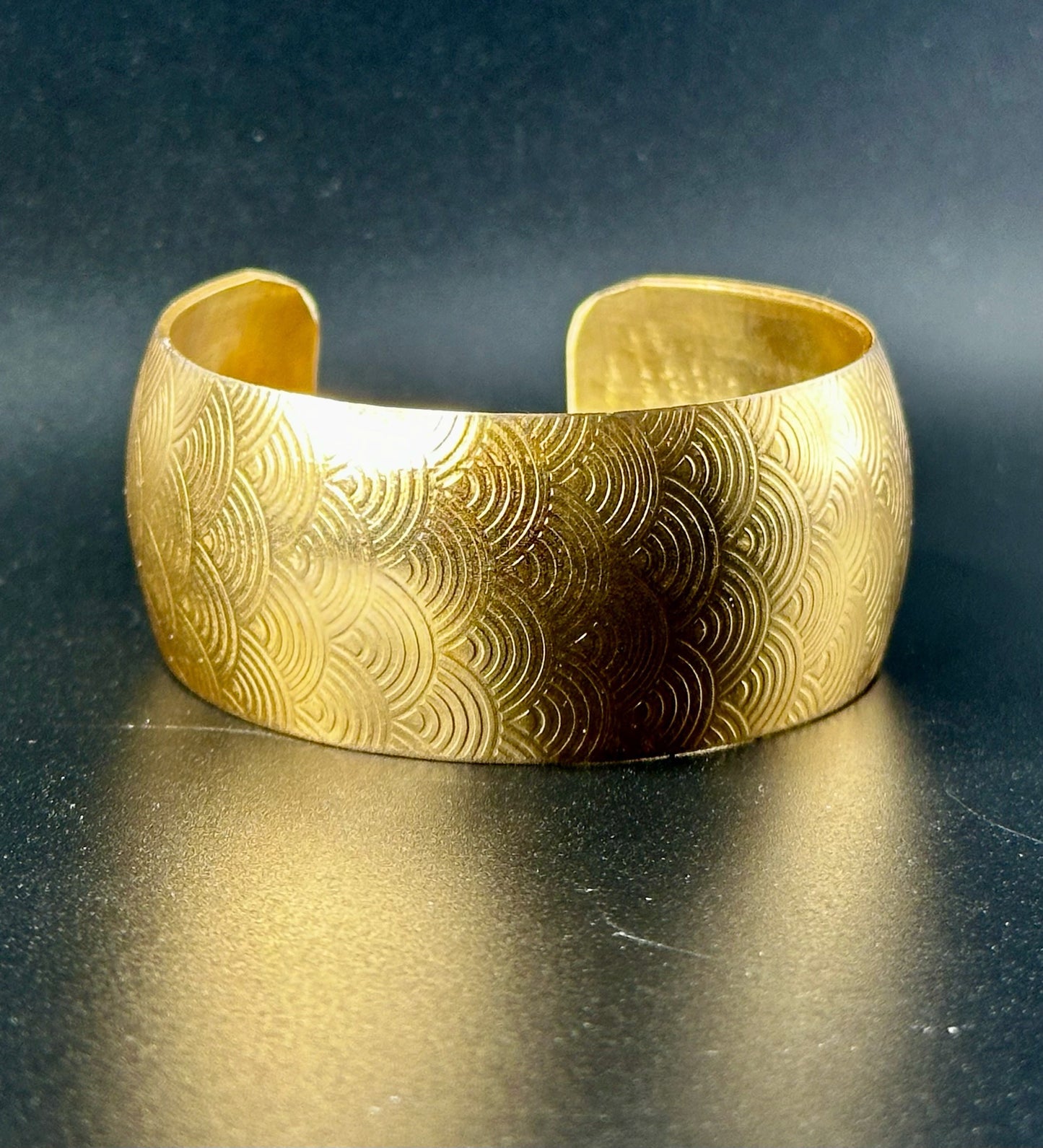 Brass Cuff Bracelet - Rainbows