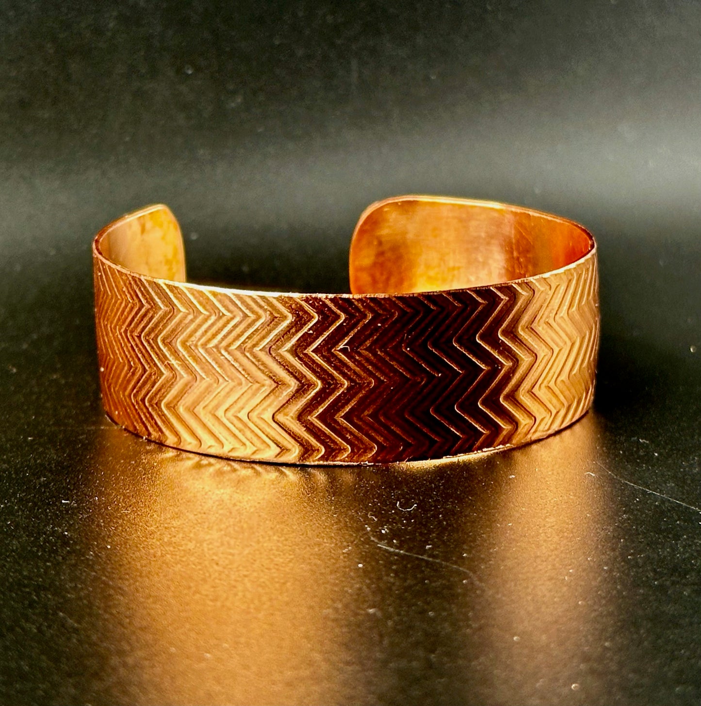 Copper Cuff Bracelet - Back and Forth