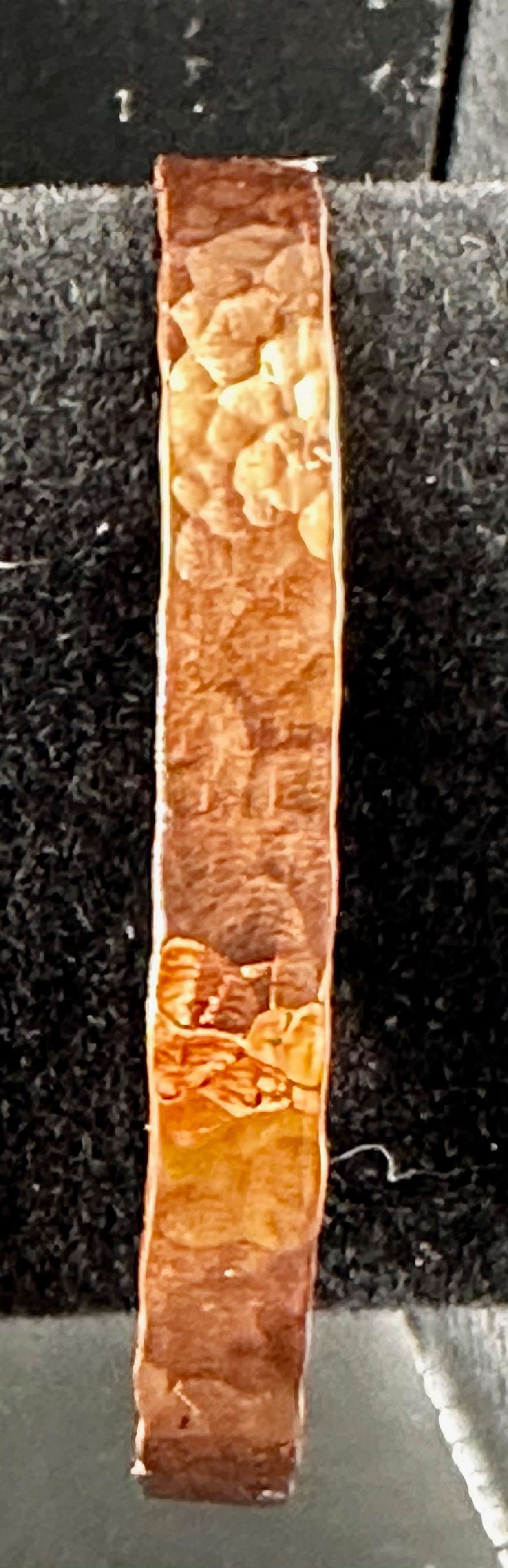 1/4 Inch Copper Cuff Bracelet - Hammered