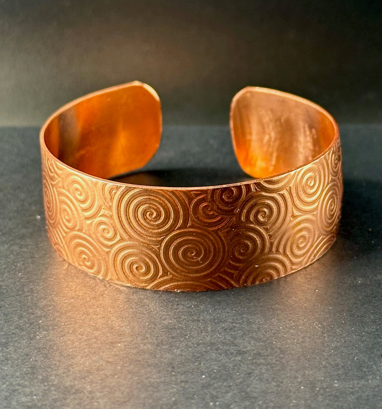 Copper Cuff Bracelet - Swirls