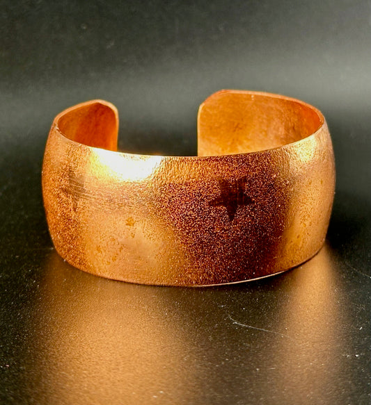 Copper Cuff Bracelet - Sandy Stars
